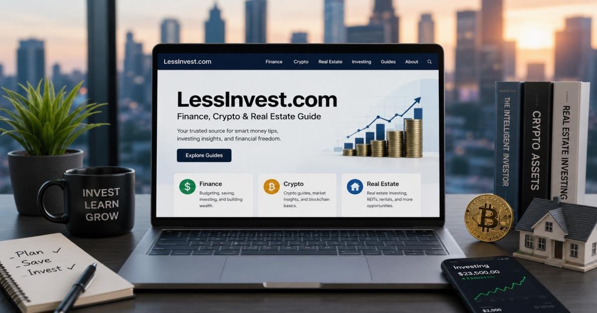 LessInvest .com Review: Finance, Crypto & Real Estate Guide